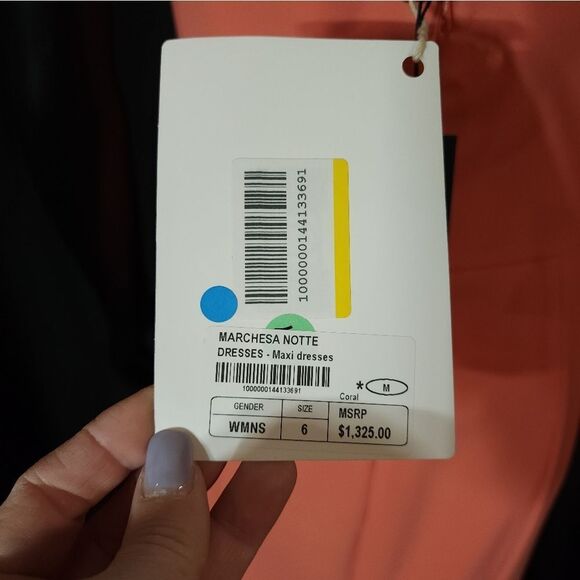 NWT Marchesa Notte Coral Gown SZ 6 - Picture 13 of 16